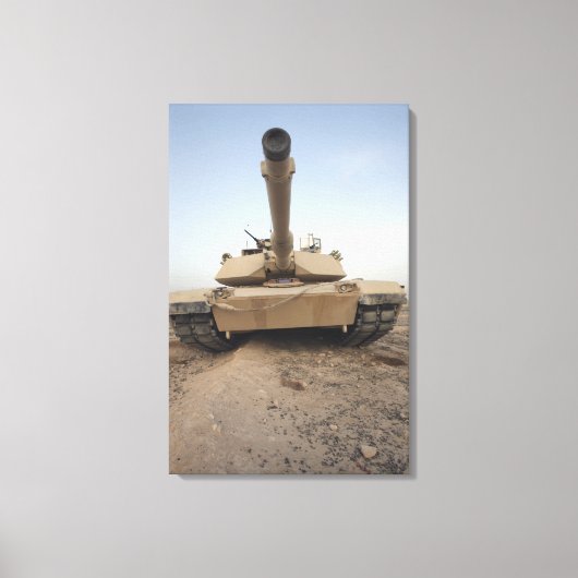 Een M-1A1 hoofdslagtank Canvas Afdruk (Voorkant)