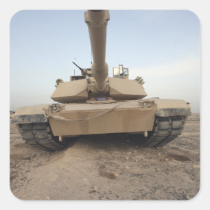 Een M-1A1 hoofdslagtank Vierkante Sticker