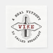 Een maaltijd zonder wijn heet ontbijt servet (Voorkant)