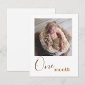Eén maand foto eerste geboorte Banner Kaart (Voorkant / Achterkant)