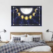 Een maand in het leven van de Moon Canvas-printer Canvas Afdruk (Insitu (Slaapkamer))
