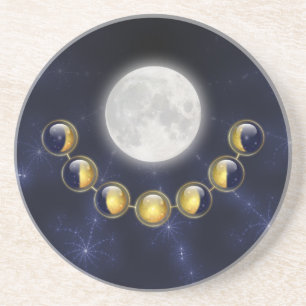 Een maand in het leven van het Moon-Onderzetter Zandsteen Onderzetter