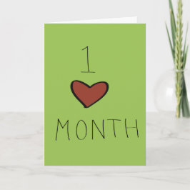 Eén maand Jubileum Kaart