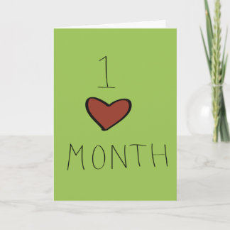 Eén maand Jubileum Kaart