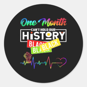 Een maand kan onze geschiedenis Afrika zwart zijn Ronde Sticker