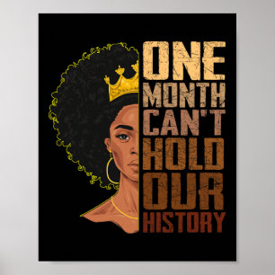 Één maand kan onze geschiedenis melanine Afrika G Poster