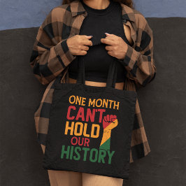 Een maand kan onze geschiedenis niet bijhouden draagtas