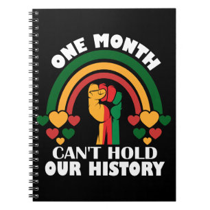 Een maand kan onze geschiedenis niet vasthouden notitieboek