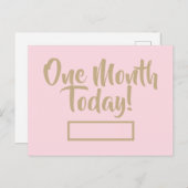 Een maand vandaag Briefkaart (Voorkant / Achterkant)