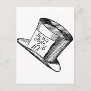 Een Mad Hatter-Pet Briefkaart