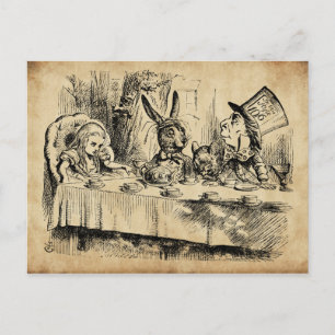 Een Mad Tea Party (1865) door John Tenniel Briefkaart
