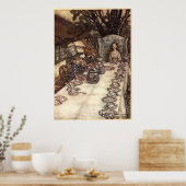 Een Mad Tea Party van Arthur Rackham Poster (Keuken)