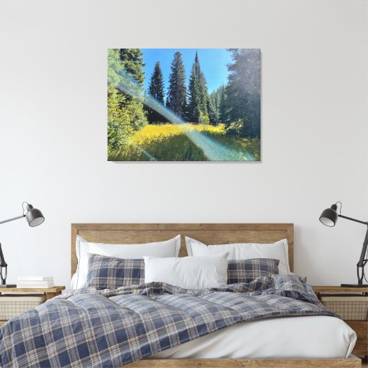 Een magisch bos canvas afdruk (Insitu (Slaapkamer))