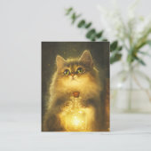 Een magisch Kat Briefkaart (Staand voorkant)