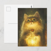 Een magisch Kat Briefkaart (Voorkant / Achterkant)