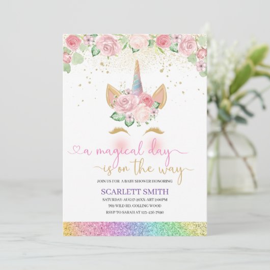 Een Magische Dag is onderweg de Uitnodiging van he (Staand voorkant)