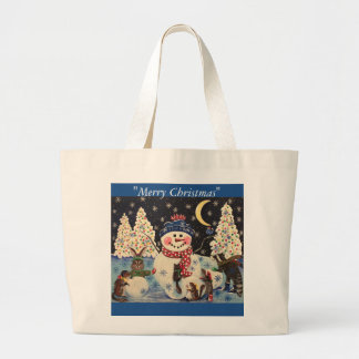 "Een magische nacht in de sneeuw" Grote Tote Bag