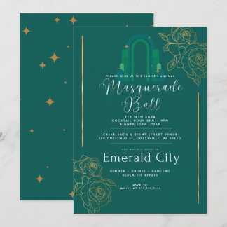 Een Magische Nacht In Emerald City Feest Uitnodigi Kaart