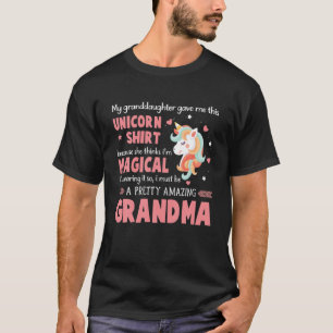 Een magische oma Unicorn van kleindochter T-shirt