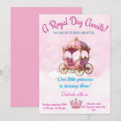 Een magische prinsessenfeestuitnodiging kaart (Voorkant / Achterkant)