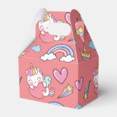 Een magische regenboog eenhoorn patroon verjaardag bedankdoosjes (Voorkant Zijde)