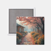 Een magneet die je de herfstsfeer laat voelen (Voorkant / Achterkant)