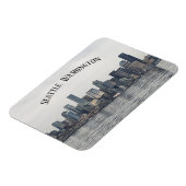 Een magneet waarop Seattle staat. (Linkerzijde)