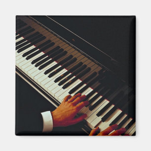 Een man dat piano speelt magneet