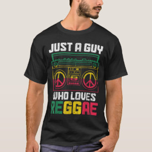 Een man die houdt van reggae muziek Jamaica Vintag T-shirt