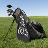 Een Man die van whisky en sigaar houdt Golfhanddoek (Groen)