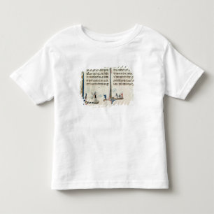 Een Man die zijn Donkey rijdt met zakken van Kinder Shirts
