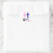 Een Man Een Vrouw Ronde Sticker (Tas)