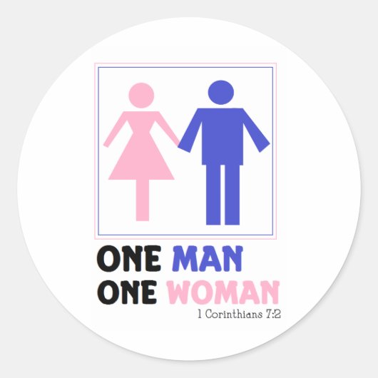 Een Man Een Vrouw Ronde Sticker (Voorkant)