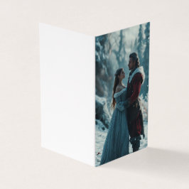 Een man en een mooi meisje afbeelding visitekaartjes