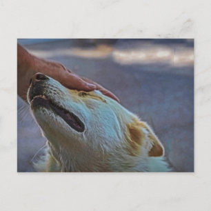 Een man en zijn hond, briefkaart