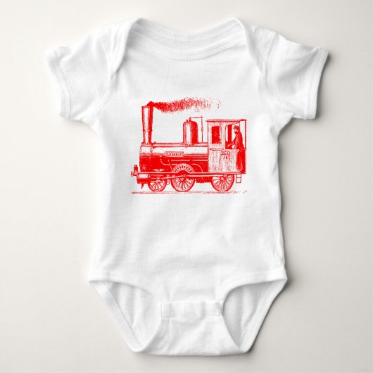 Een Man en zijn trein - Rood Romper (Voorkant)
