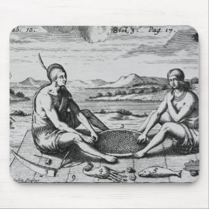 Een Man en zijn vrouw in het diner, 1705 Muismat
