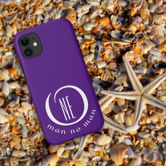 Een man geen man aanmoediging citaat paarse Case-Mate iPhone case