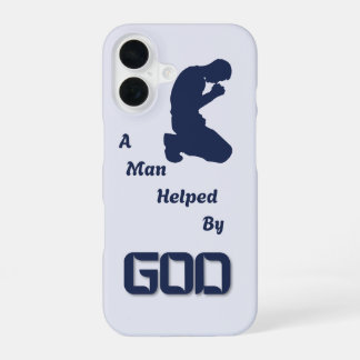 Een man geholpen door God telefoonhoesje iPhone 16 Hoesje