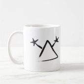 Een man met een pistool leeft hier. koffiemok (Links)