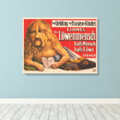 Een Man met Leeuwenkop voorlezen Shakespeare, 1913 Canvas Afdruk (Insitu (Houten vloer))