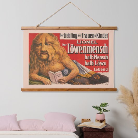 Een Man met Leeuwenkop voorlezen Shakespeare, 1913 Hangend Wandkleed (Slaapkamer)