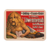 Een Man met Leeuwenkop voorlezen Shakespeare, 1913 Magneet (Horizontaal)