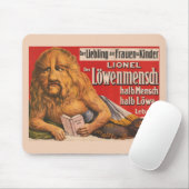 Een Man met Leeuwenkop voorlezen Shakespeare, 1913 Muismat (Met muis)