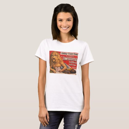 Een Man met Leeuwenkop voorlezen Shakespeare, 1913 T-shirt (Voorkant volledig)