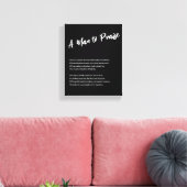 "Een Man om te prijzen" Canvas Afdruk (Insitu (Woonkamer))
