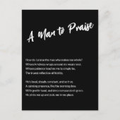 "Een Man om te prijzen" Sentimental Briefkaart (Voorkant)