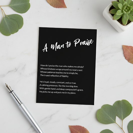 "Een Man om te prijzen" Sentimental Briefkaart