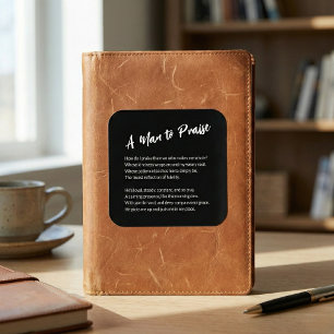 "Een Man om te prijzen" Sentimental Vierkante Sticker