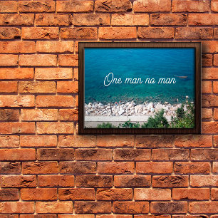 Eén man op man proverb poster